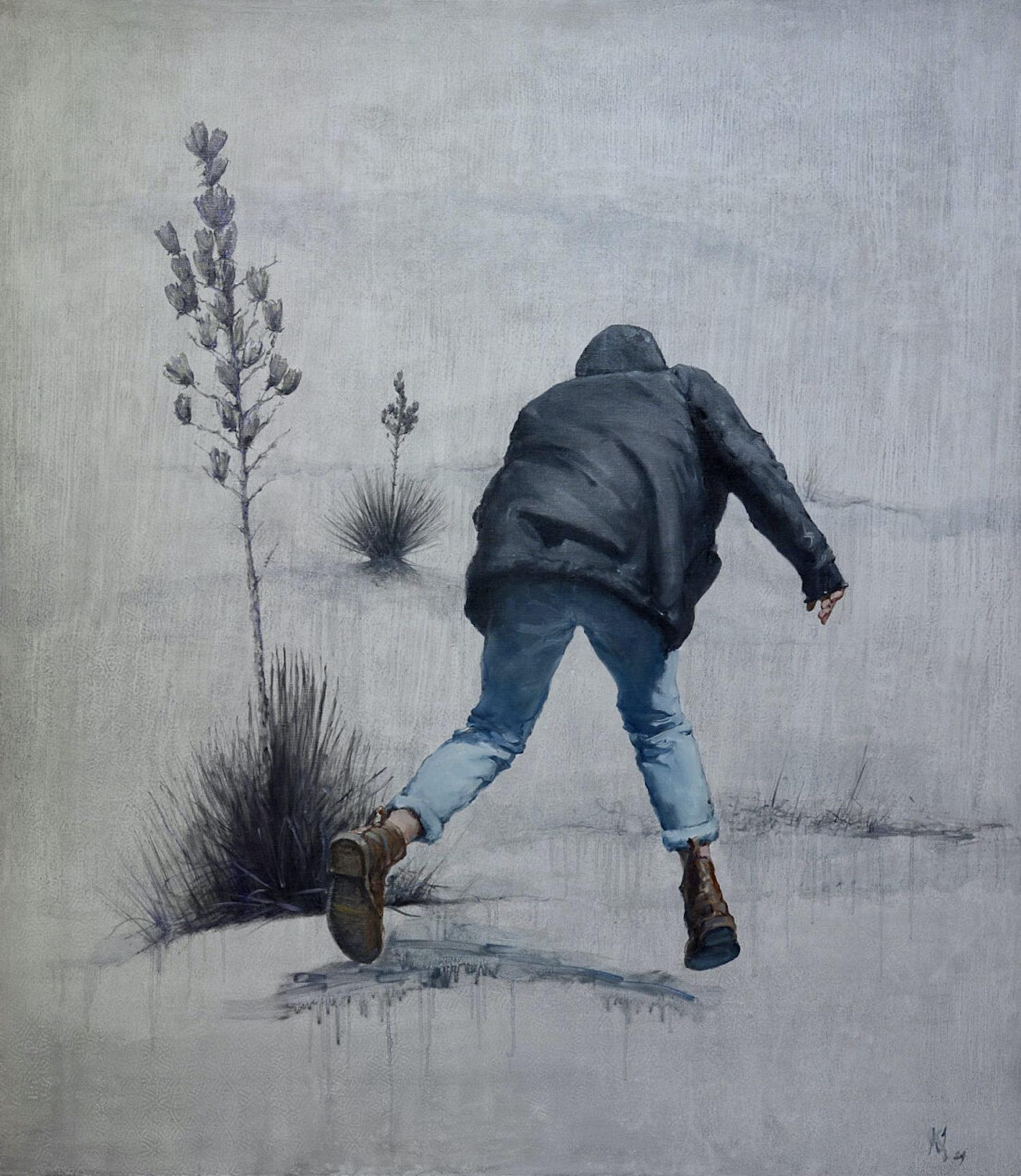 Escape from Reality Figurative Art Original oil Painting, Ready to Hang