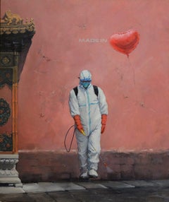 Made in Love, Figurativo, Pittura ad olio originale, pronta da appendere