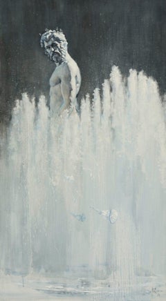 Neptuno Figurative Kunst Original Ölgemälde, hängefertig