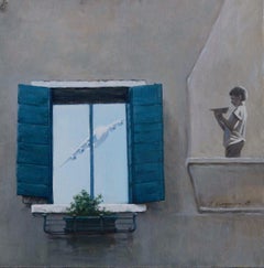 Piazzale Santa Maria, Cityscape, Original oil Painting, Ready to Hang