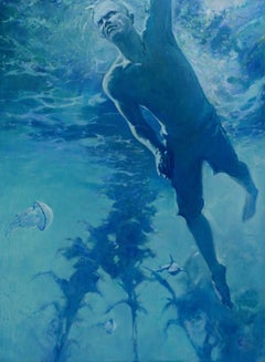 Shark Figurative Art, Original oil Painting, Ready to Hang