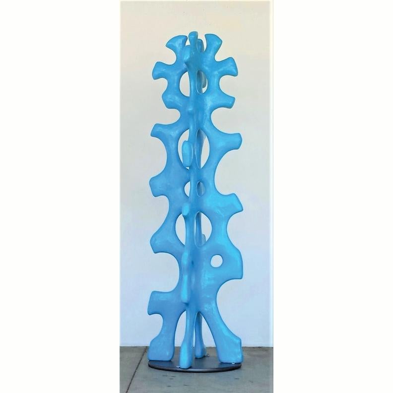 Oleg Lobykin Abstract Sculpture - Diversity (Blue)