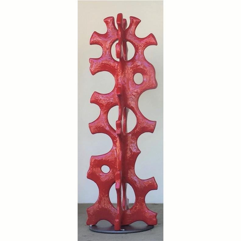 Oleg Lobykin Abstract Sculpture - Diversity (Red)