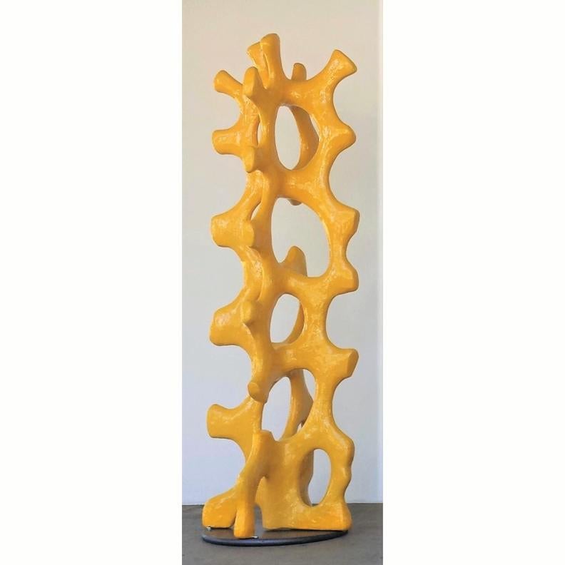 Oleg Lobykin Abstract Sculpture - Diversity (Yellow)