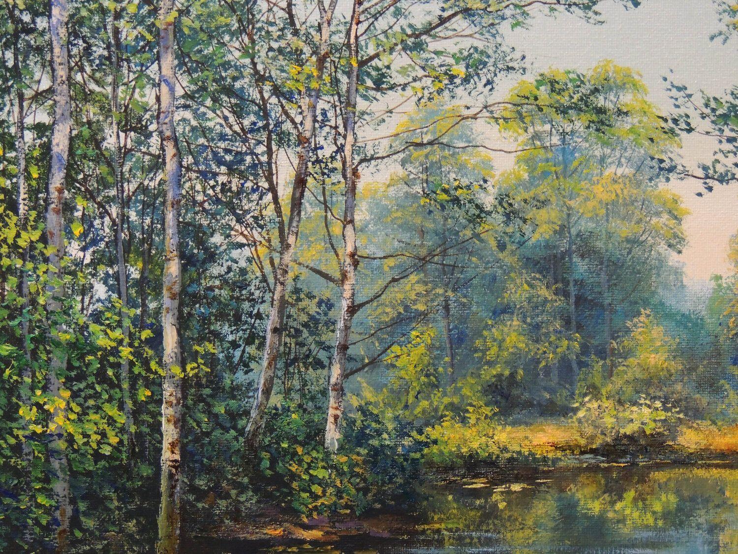 L'été ne fait que commencer, peinture, huile sur toile - Photoréalisme Painting par Oleg Riabchuk