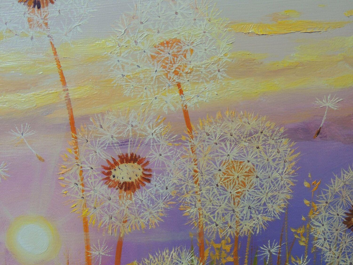 Il sole si nasconde, Pittura, Olio su tela in vendita 2