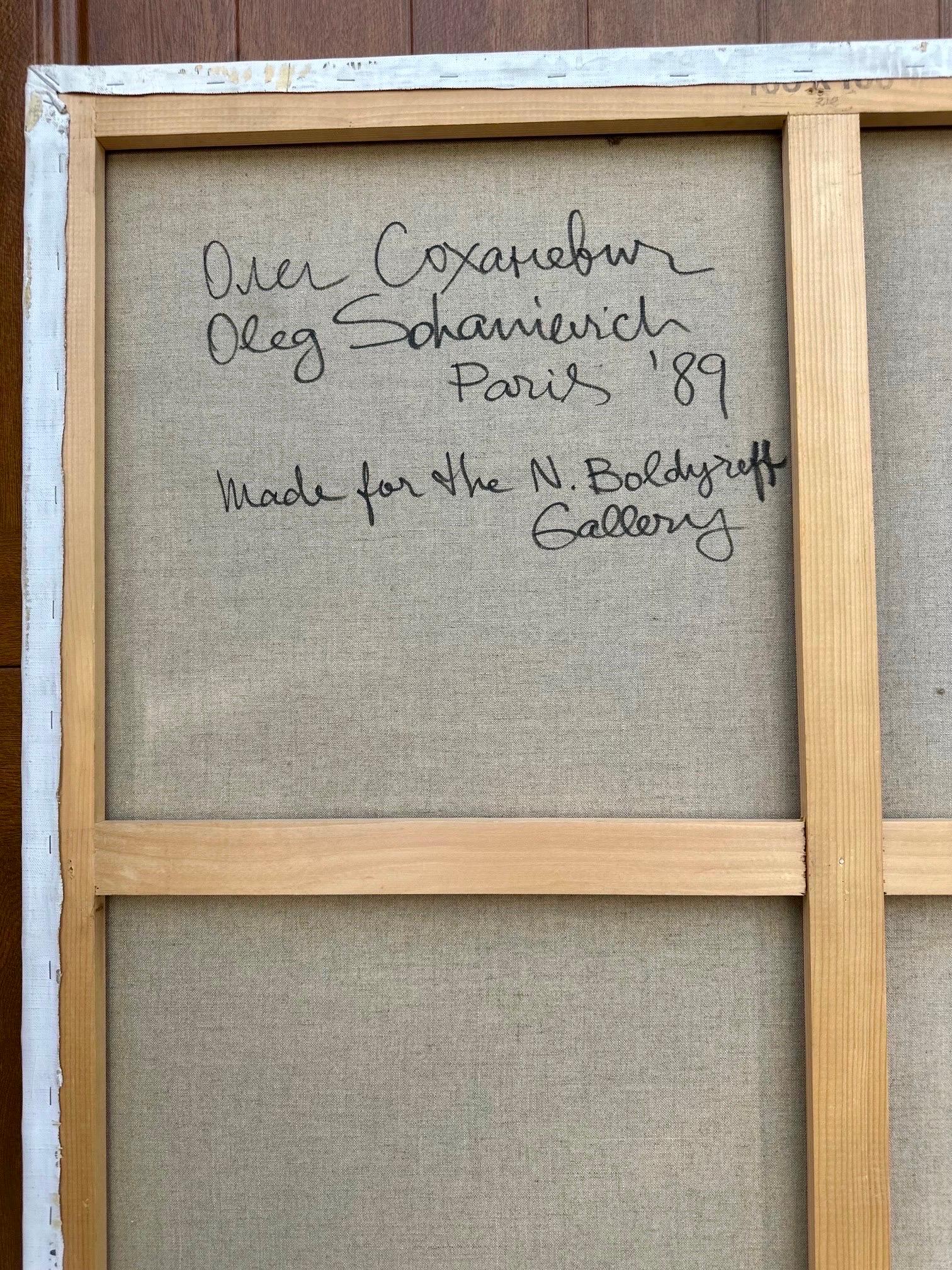 Gran cuadro al óleo Oleg Sohanievich Arte no conformista Avant Garde Ucraniano en venta 1