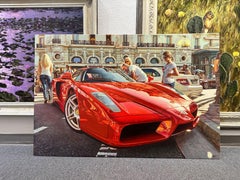 "Enzo Ferrari", Oleg Turchin, Óleo sobre lienzo, 36" x 54", Pintura fotorrealista