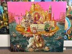 "Spirit of Venise" by Oleg Turchin, 58x63 in., Oil/Canvas, Baroque Hat Series