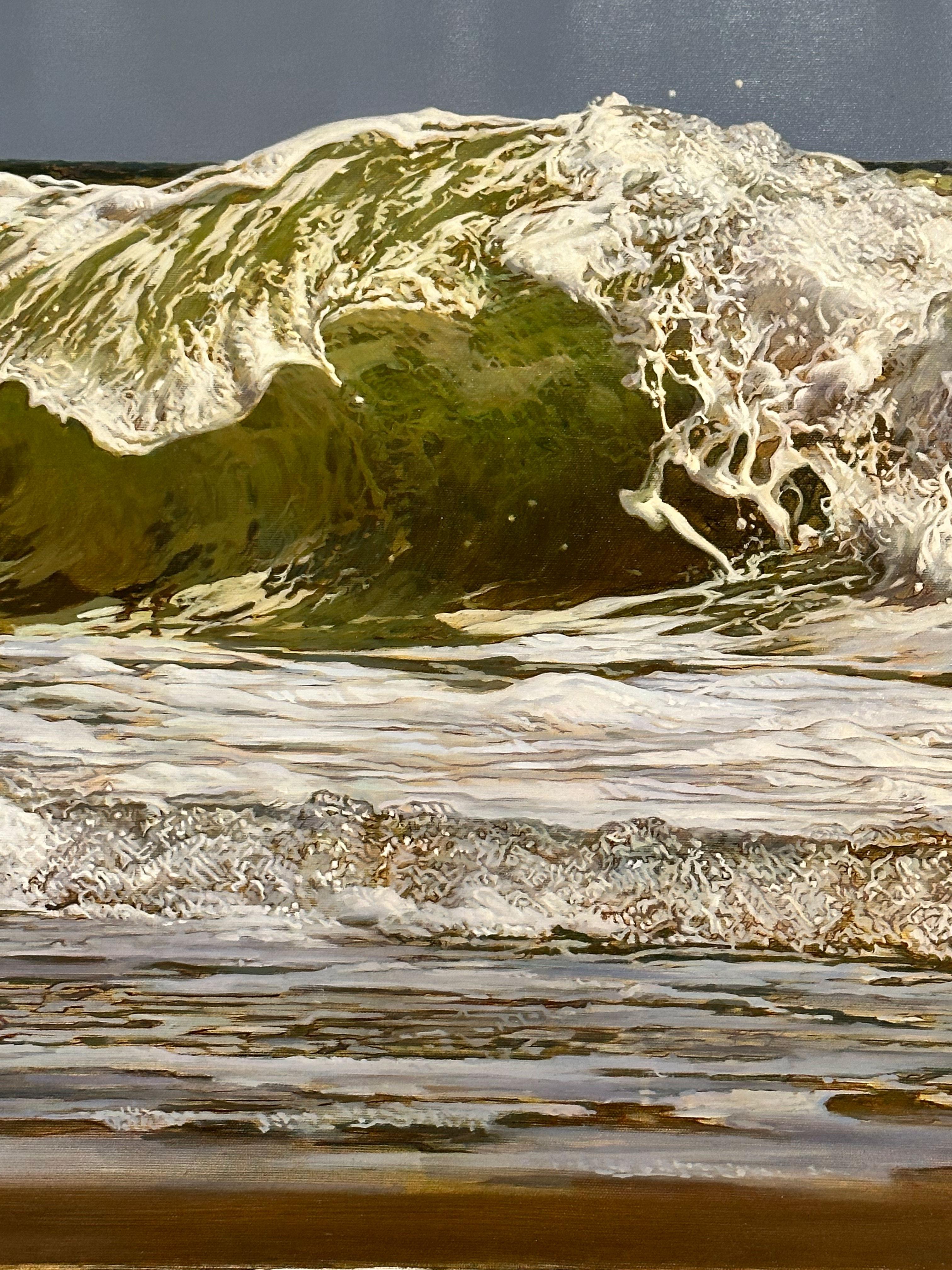 „Wave“, Oleg Turchin, Öl auf Leinwand, 30x47, Fotorealismus, Original-Ölgemälde im Angebot 2
