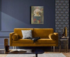 Oleg Zinger. Balalaika player oil on canvas.