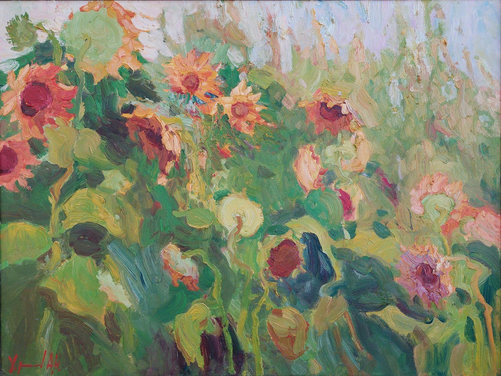 Oleksandr Khrapachov Still-Life Painting – Sonnenblumen