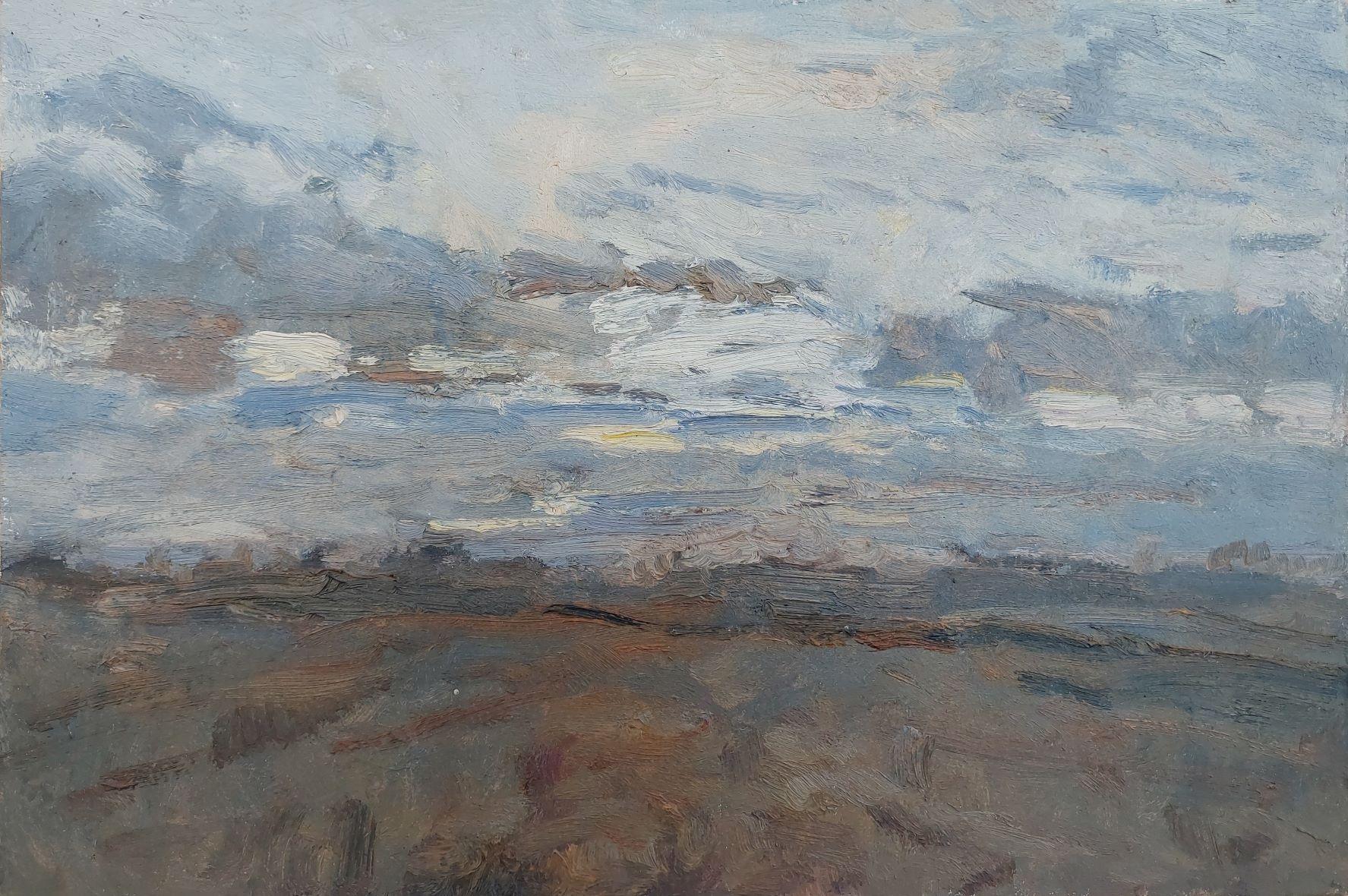 Oleksandr Khrapachov Landscape Painting - Evening