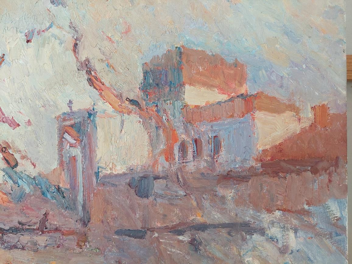 Printed in the catalog “Dubno Castle” 2014

# “A Moment in History” — Dialogue with the past through the prism of the present
## Alexander Khrapachov, 2014
Canvas, oil, 50×70 cm
---
In this insightful work by Oleksandr Khrapachov, Dubno Castle