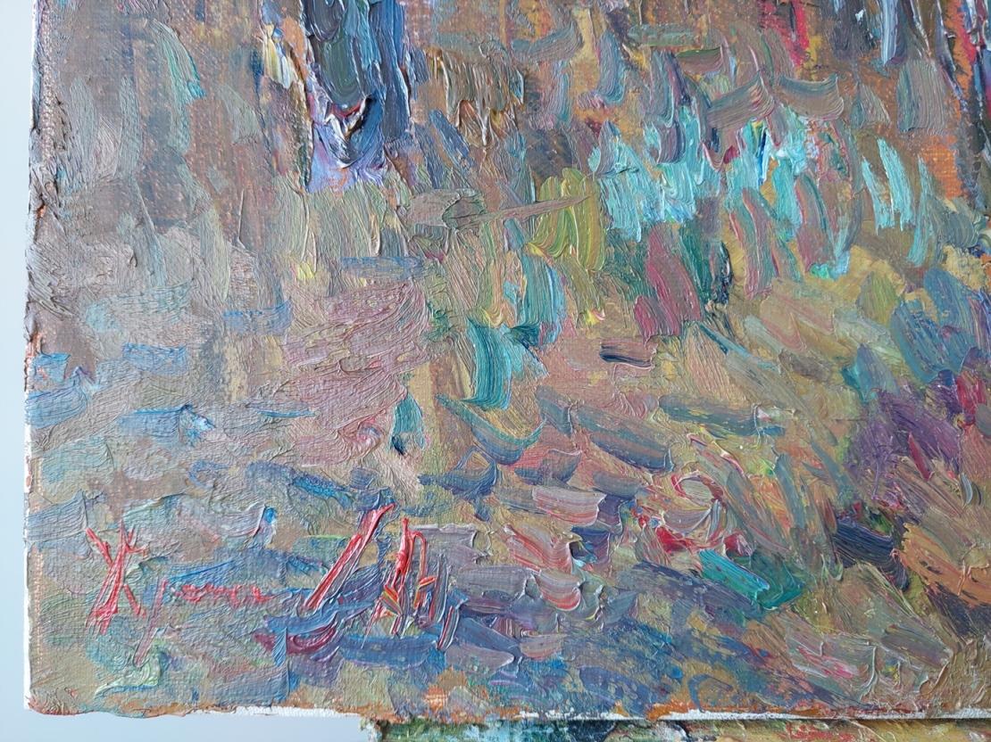 „Among the Birches“ (Realismus), Painting, von  Oleksandr Khrapachov