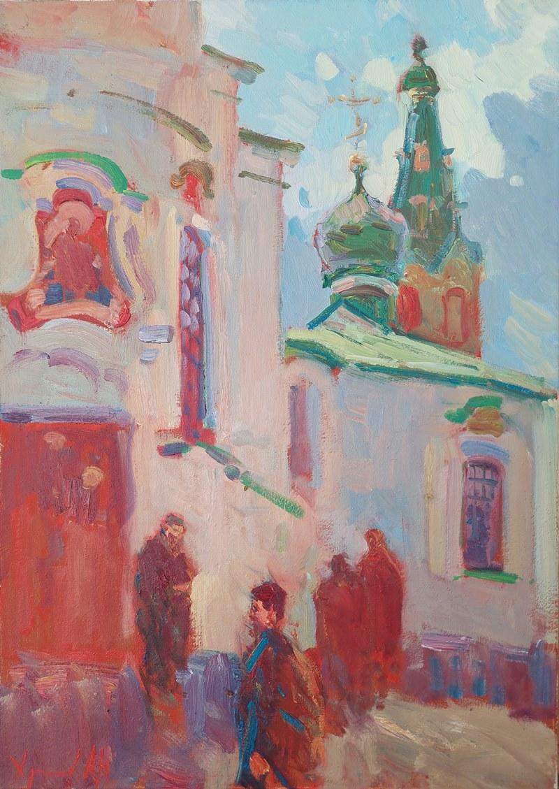  Oleksandr Khrapachov Landscape Painting - "Ascent"