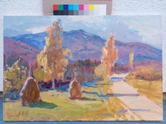 Automne, peinture impressionniste de paysage, huile sur toile, 2025