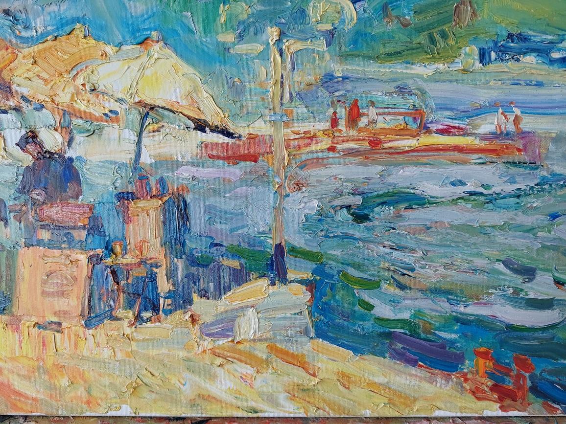 Este cuadro no es sólo un paisaje, sino un momento vivo del verano, captado por el pincel del artista bajo el sol abrasador de la costa del Mar Negro. 