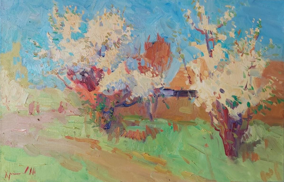 Landscape Painting  Oleksandr Khrapachov - "Prune fleurie