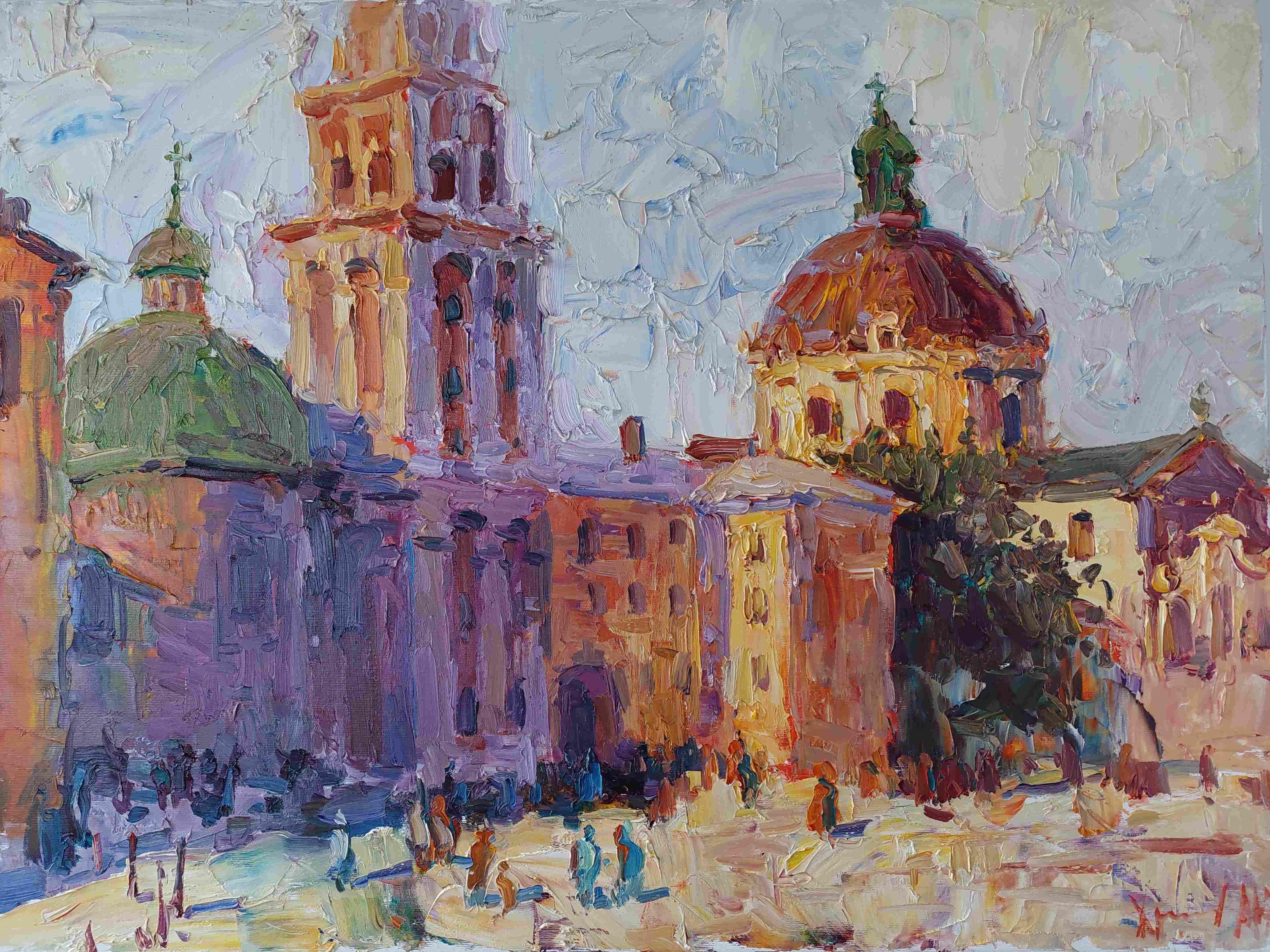  Oleksandr Khrapachov Landscape Painting – BREATH OF HISTORY_