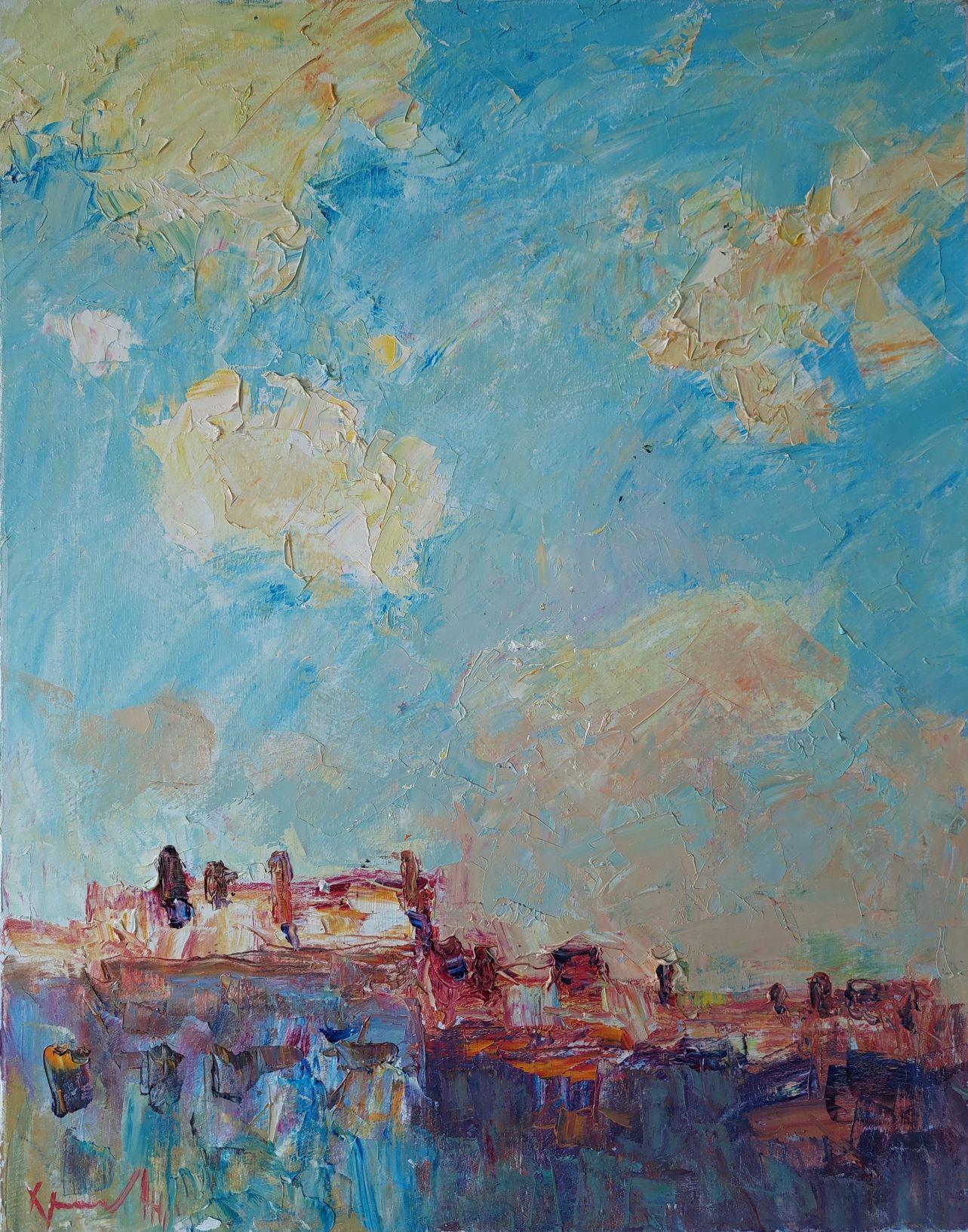  Oleksandr Khrapachov Landscape Painting - Clear sky