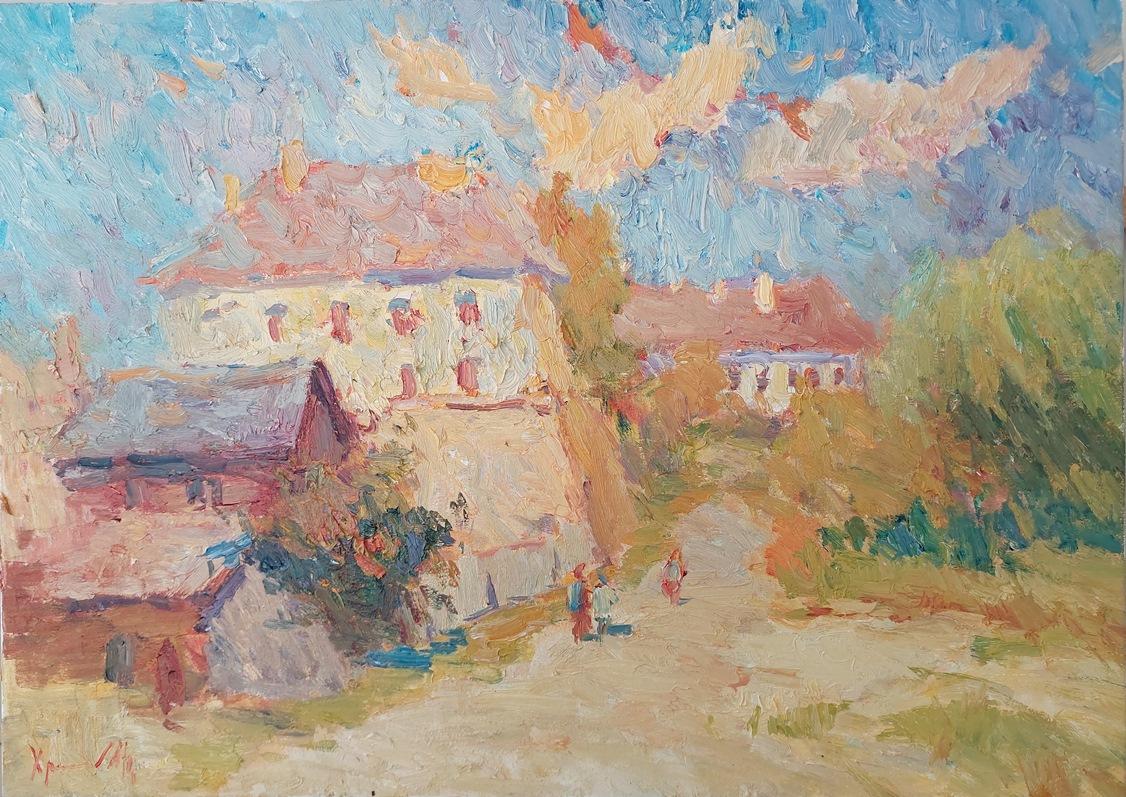  Oleksandr Khrapachov Landscape Painting – "Dubno"