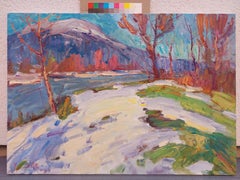 In the Mountains, Impressionist Landscape Painting, Oil on Canvas, 2026