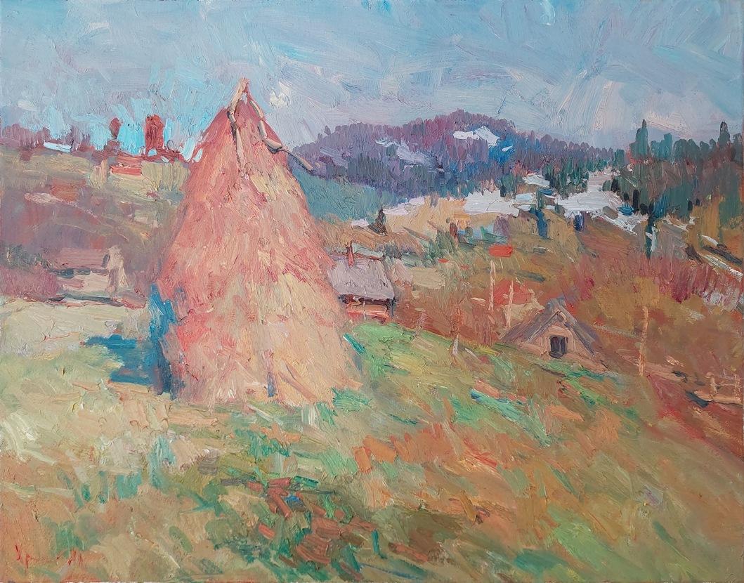  Oleksandr Khrapachov Landscape Painting – "In den Bergen"