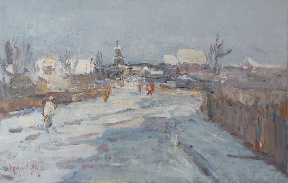 Landscape Painting  Oleksandr Khrapachov - "It snowed"