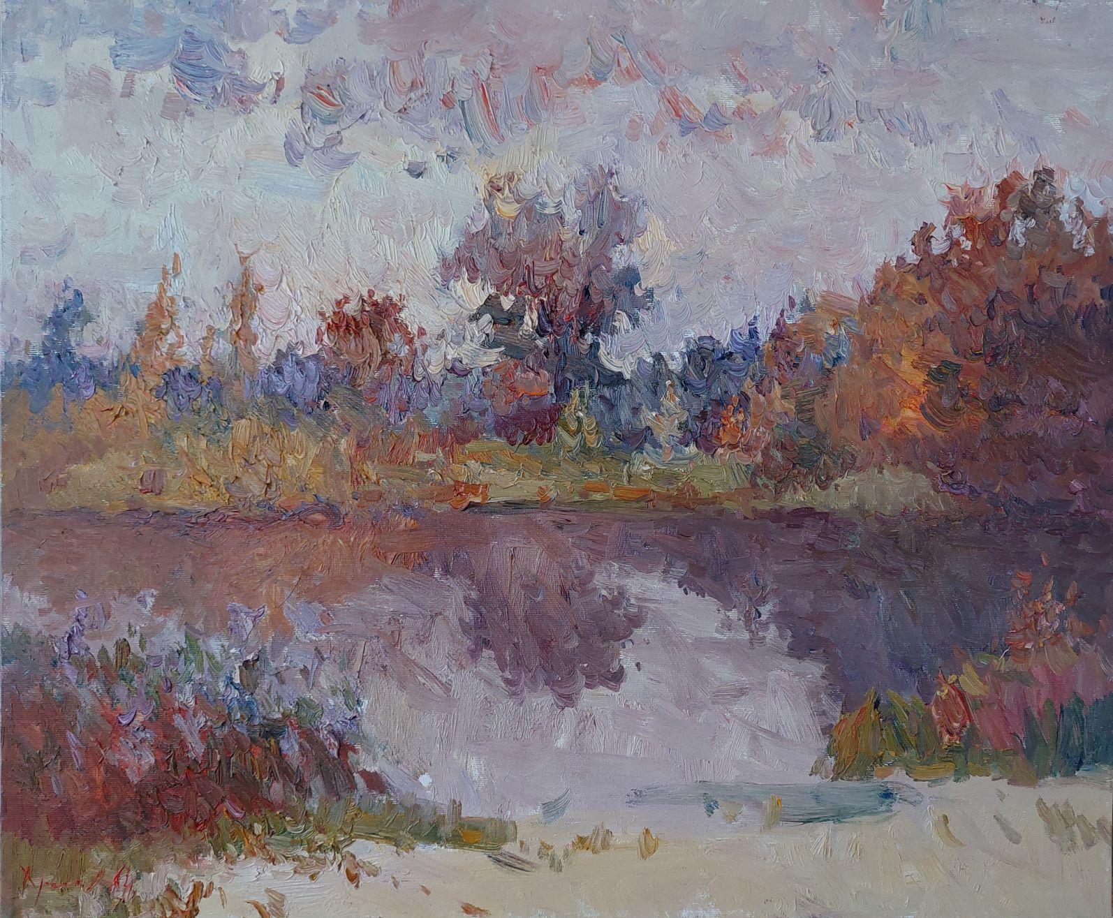  Oleksandr Khrapachov Landscape Painting - _LAKE.