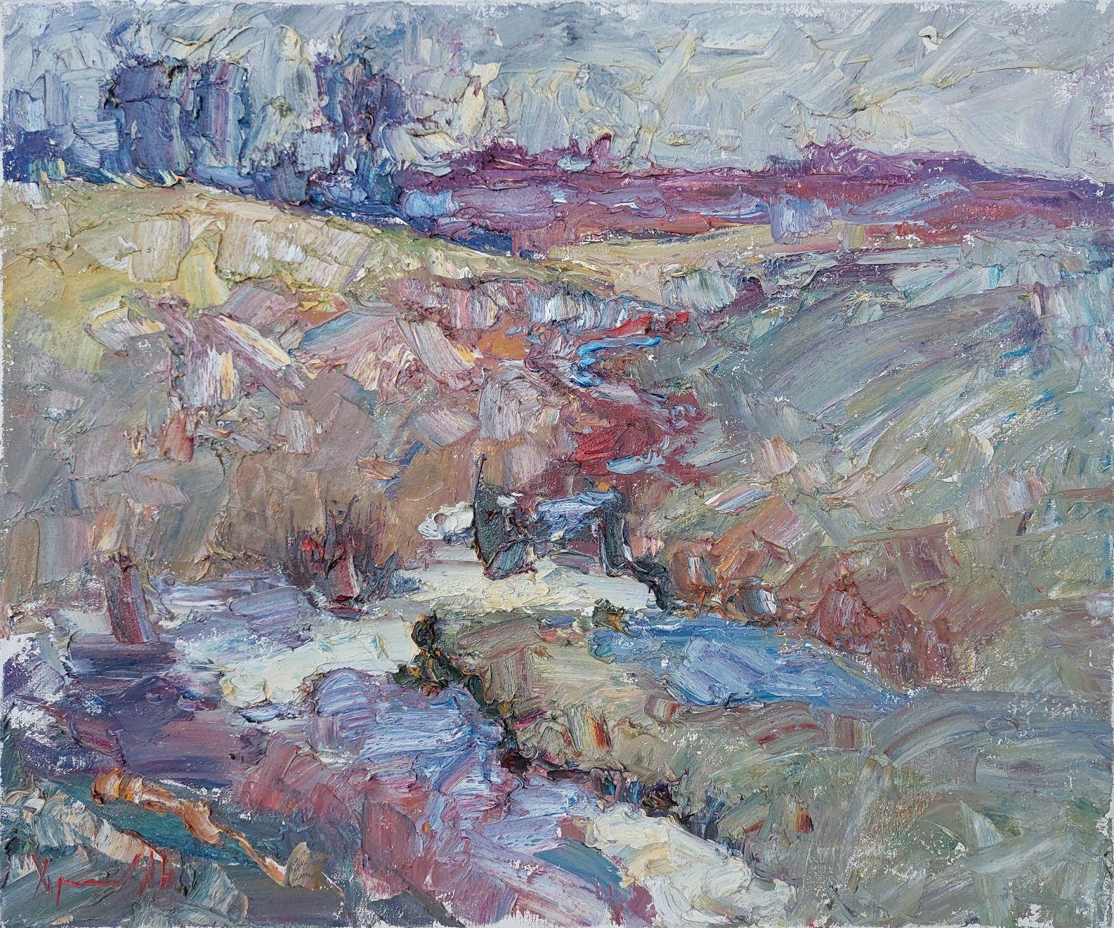  Oleksandr Khrapachov Landscape Painting - Make it rain