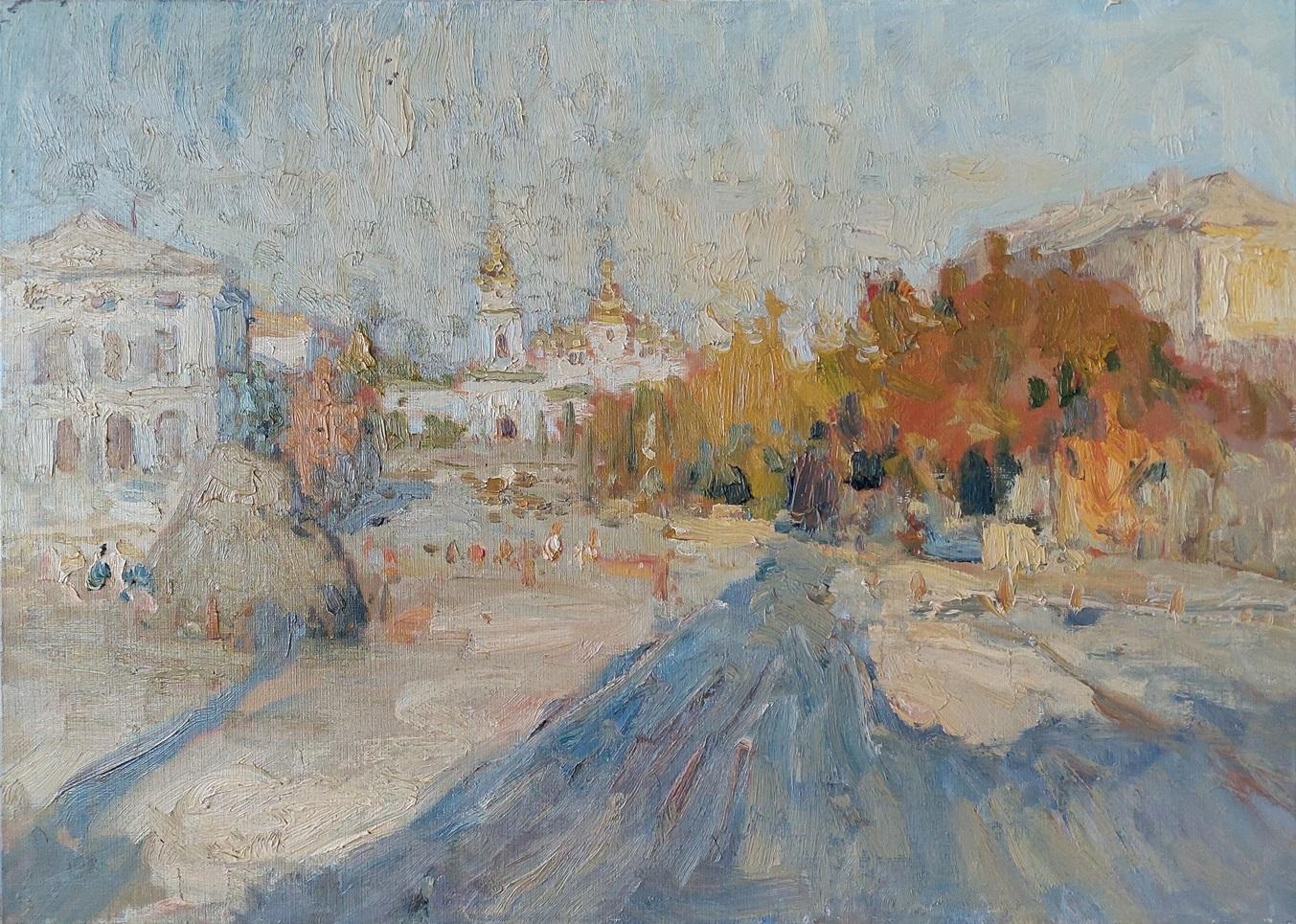  Oleksandr Khrapachov Landscape Painting - "Michael's Cathedral"
