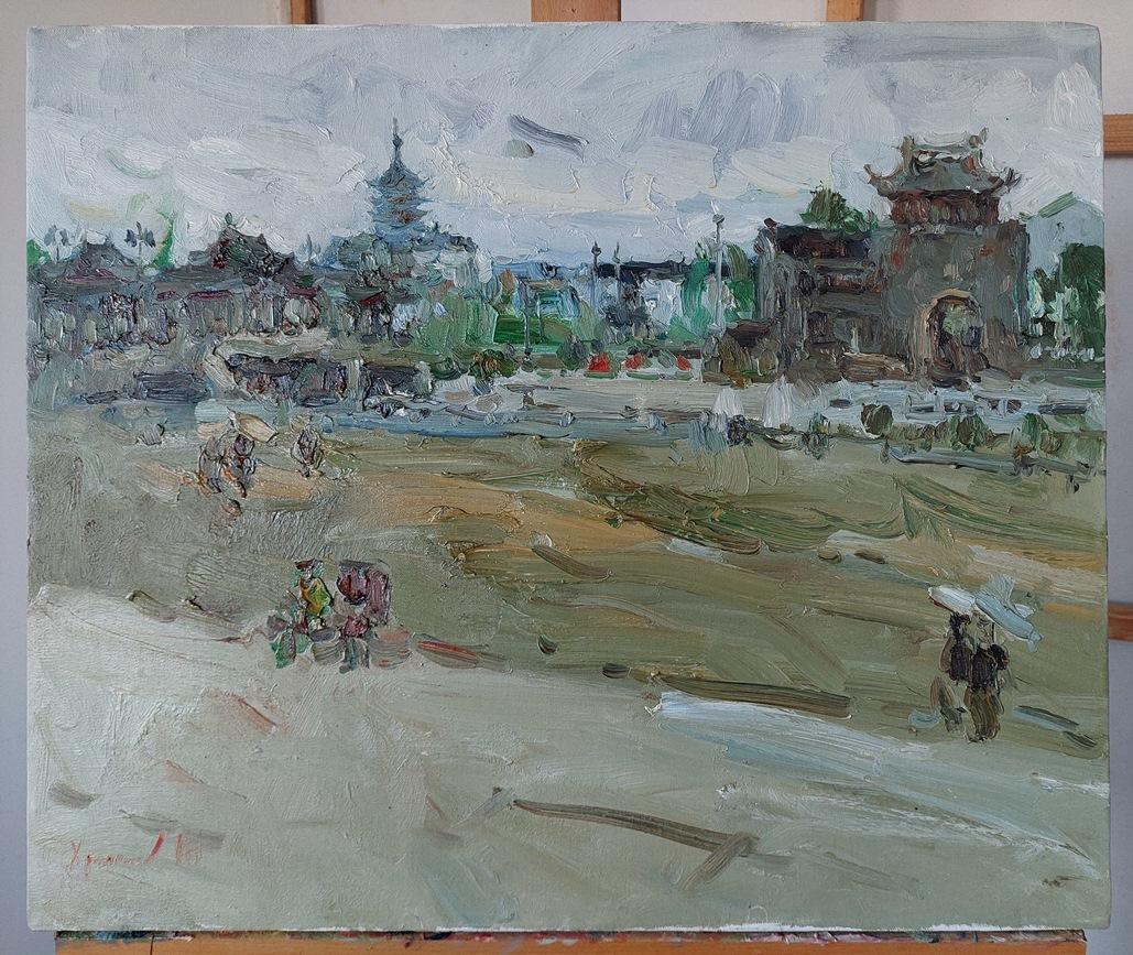 „In der Nähe der Station Suzhou“ – Painting von  Oleksandr Khrapachov