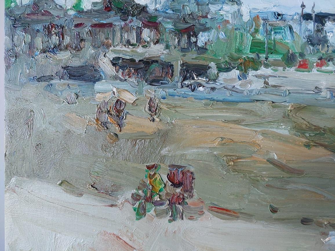 „In der Nähe der Station Suzhou“ (Grau), Landscape Painting, von  Oleksandr Khrapachov