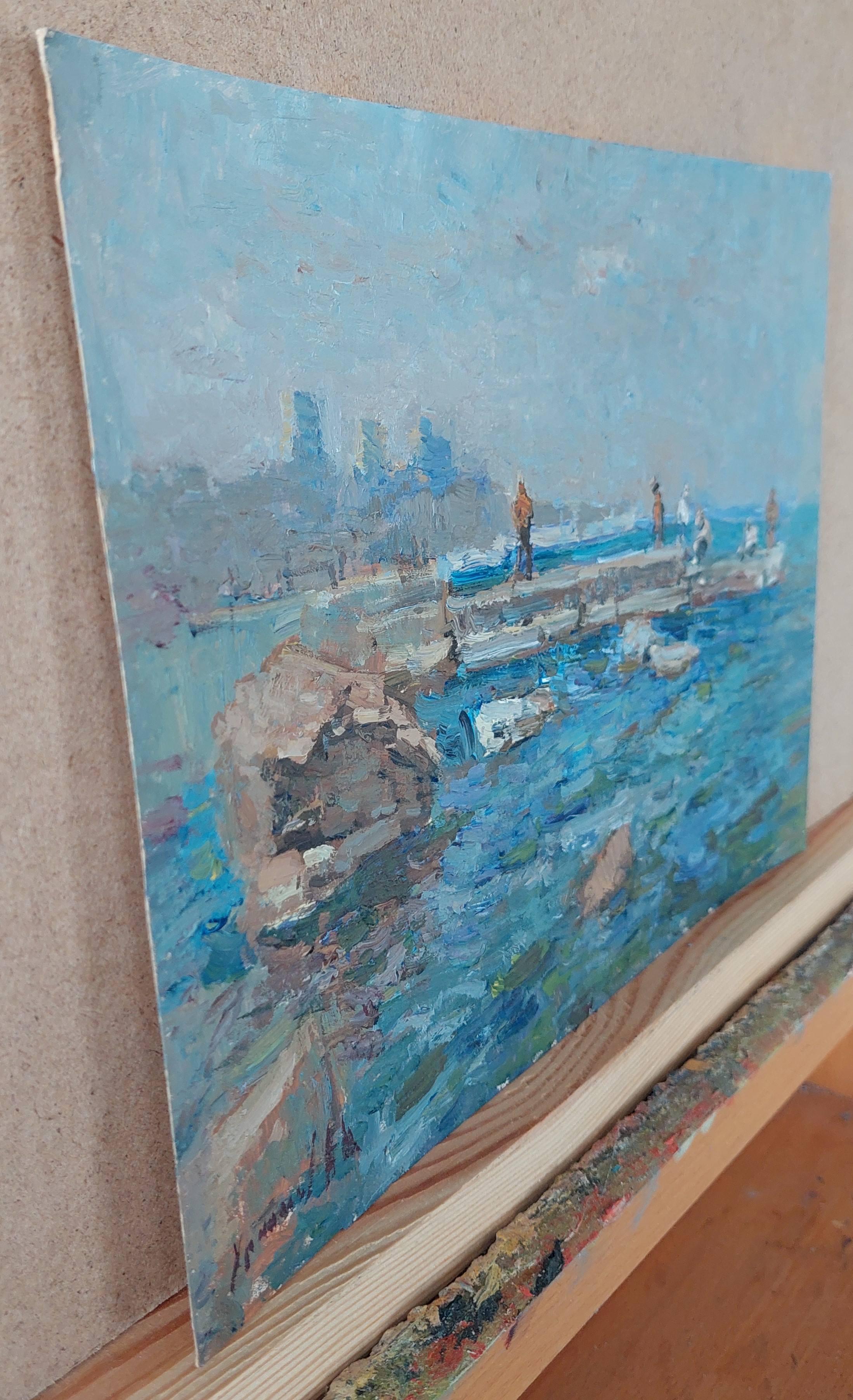 ODESSA._ (Blau), Landscape Painting, von  Oleksandr Khrapachov