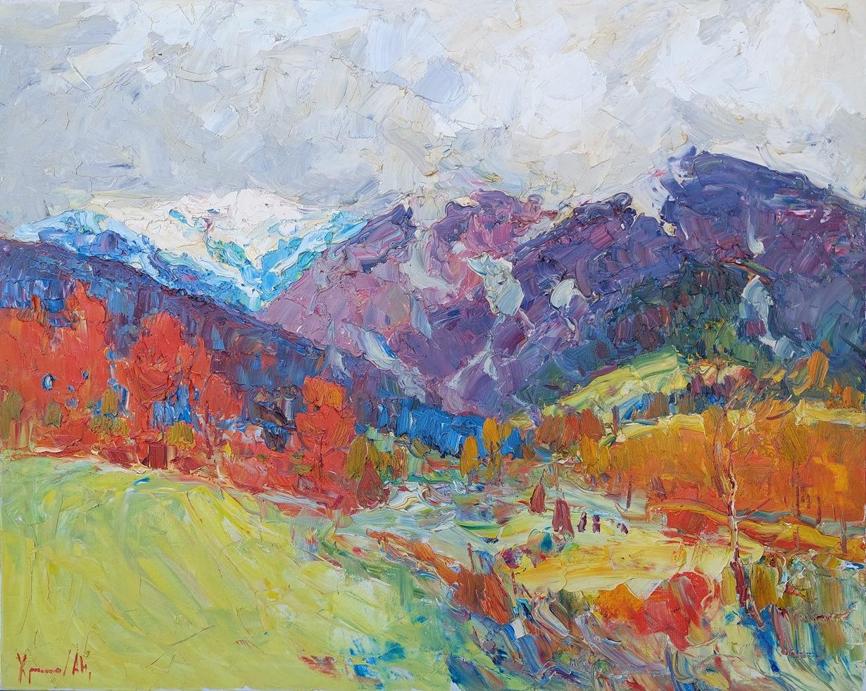  Oleksandr Khrapachov Landscape Painting - "On the captive"