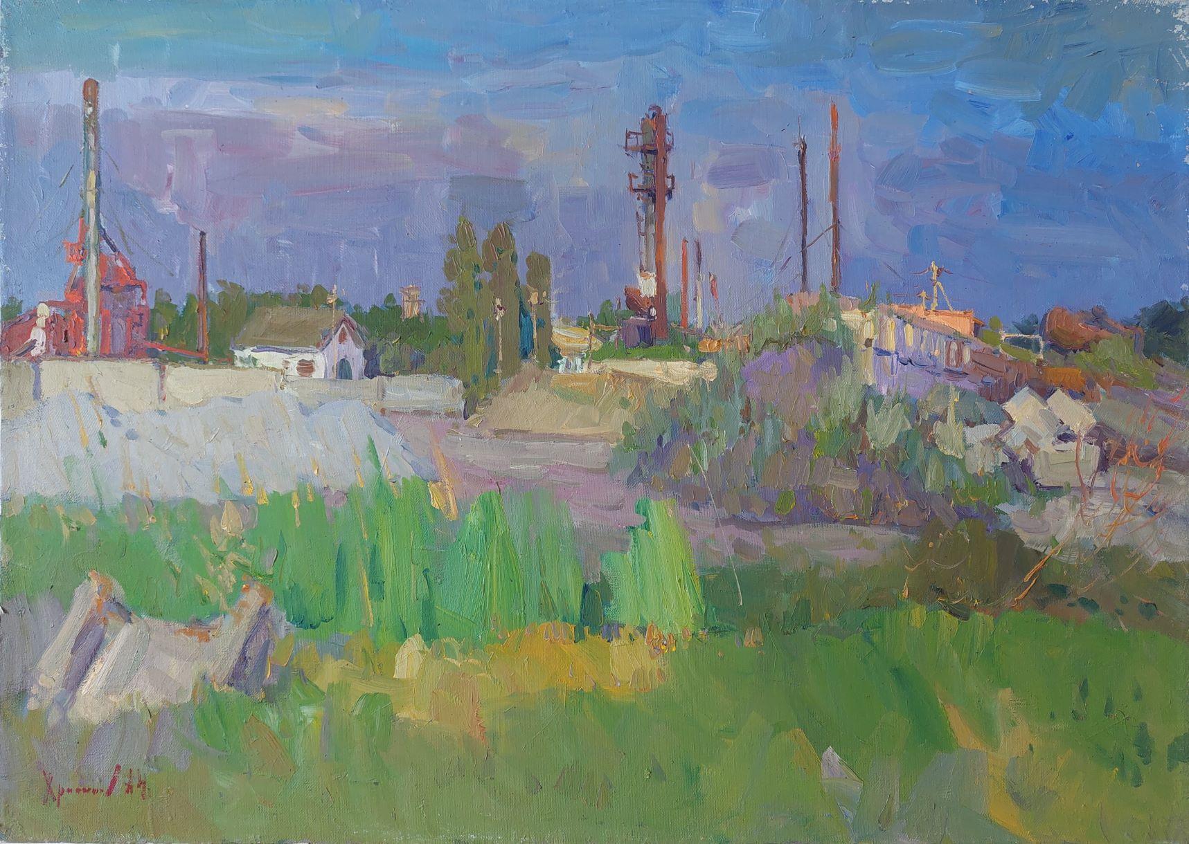  Oleksandr Khrapachov Landscape Painting - Plant. S.m.t. Semenivka_