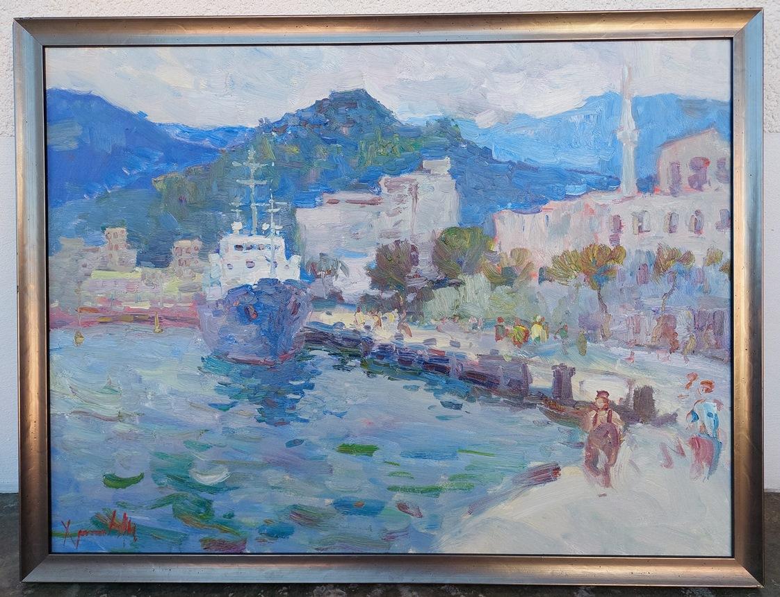 Landscape Painting di  Oleksandr Khrapachov - "Porto. Batumi"