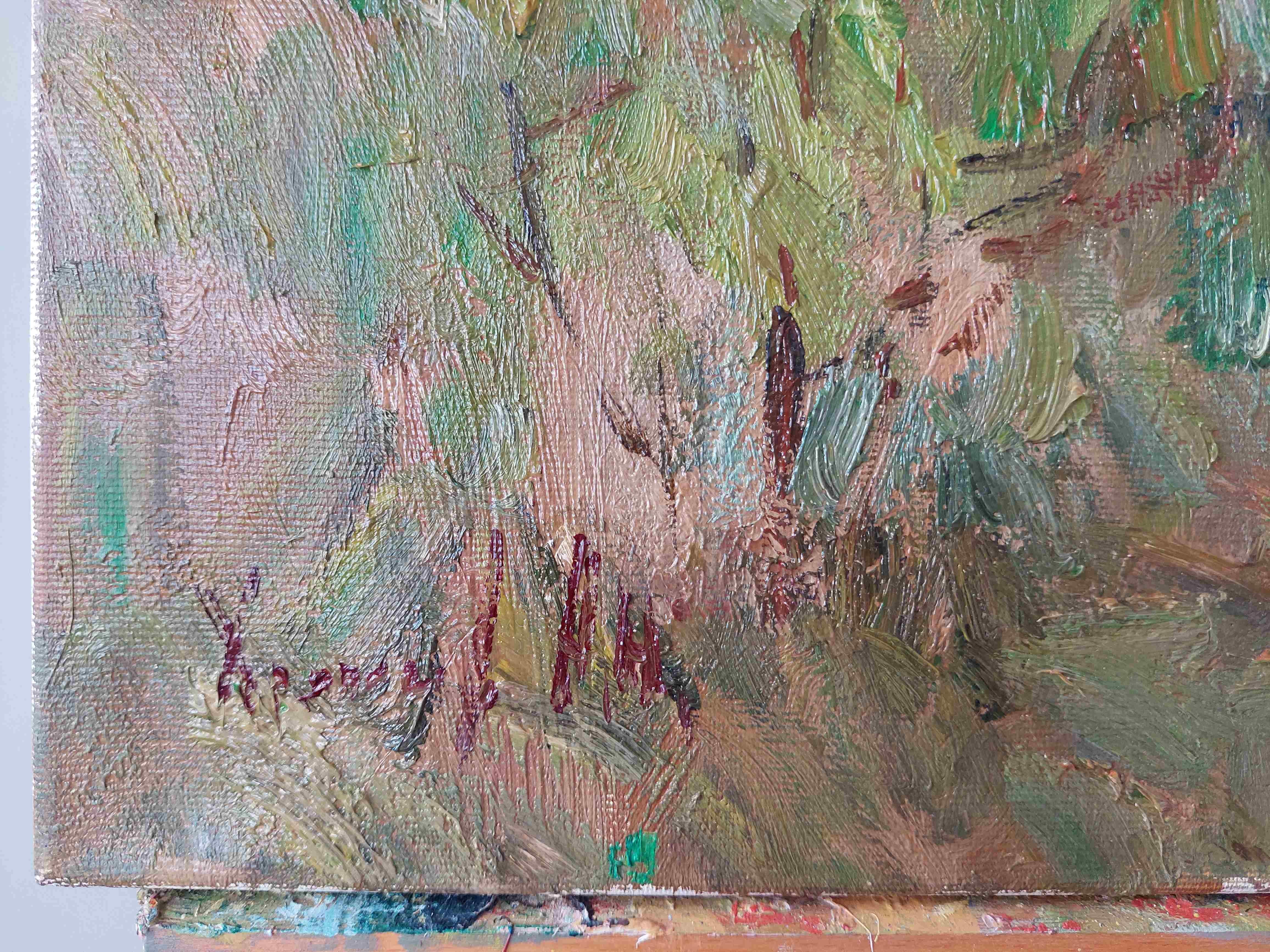 Autunno piovoso - Painting Impressionismo di  Oleksandr Khrapachov