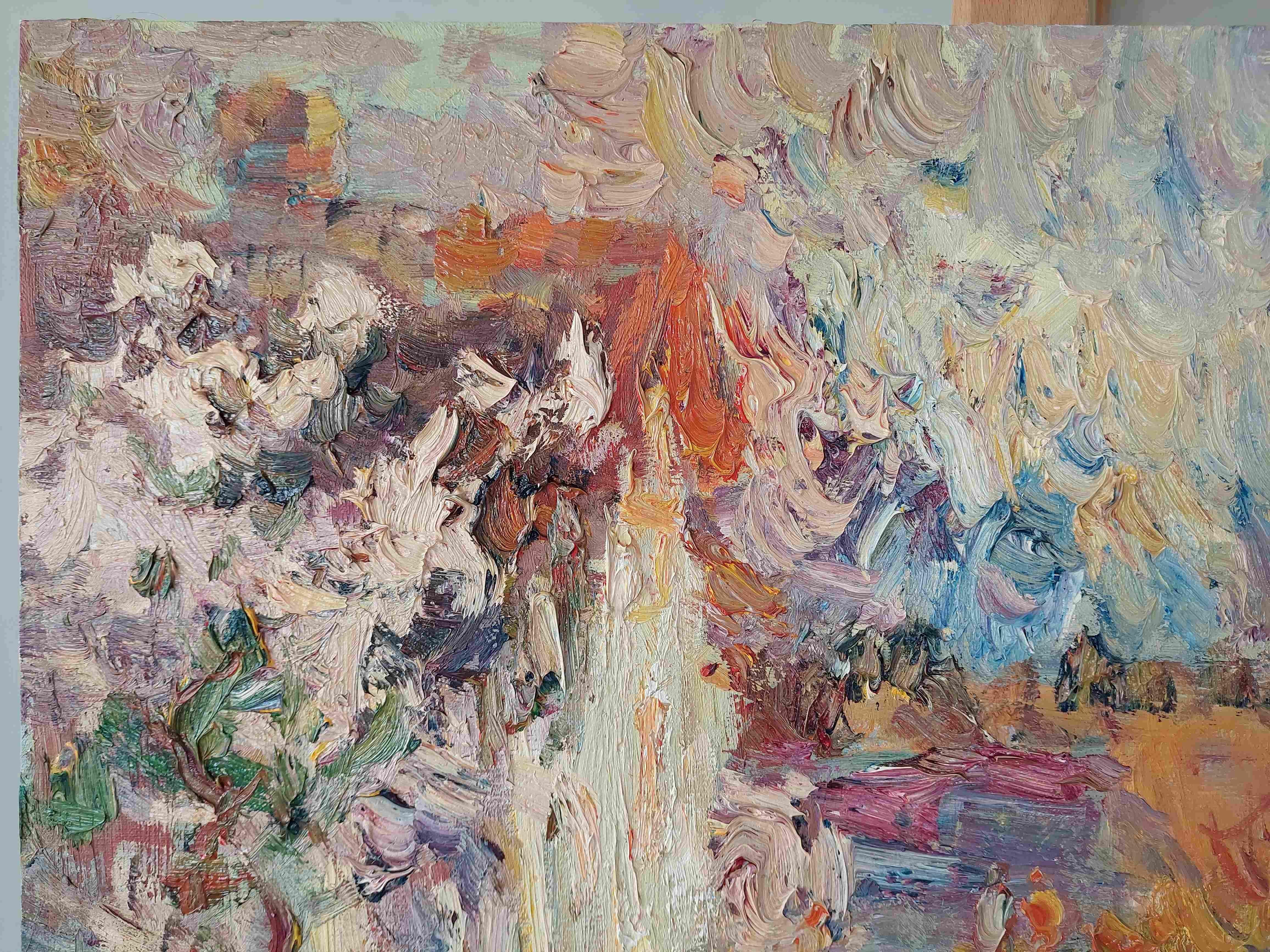 Frühling (Braun), Landscape Painting, von  Oleksandr Khrapachov