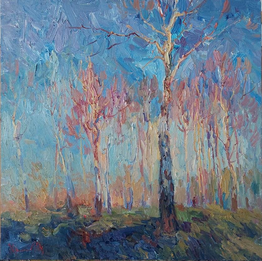  Oleksandr Khrapachov Landscape Painting – "Frühlingssonne"