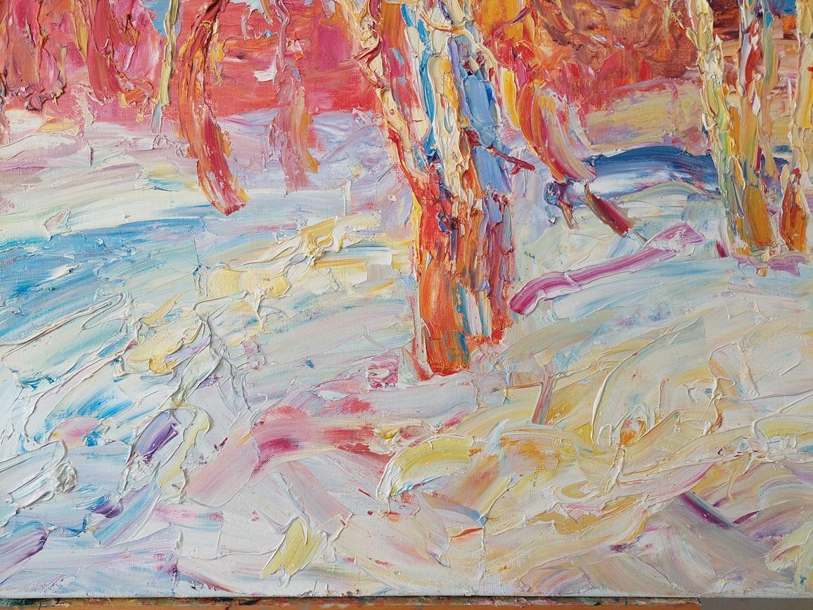 ## Un'opera che cattura l'anima e la trasporta nell'eternità.

In questo capolavoro plein air del famoso artista ucraino Oleksandr Khrapachov (nato nel 1981), lo spirito di Zakarpattia prende vita con la sua bellezza incontaminata e la sua profonda