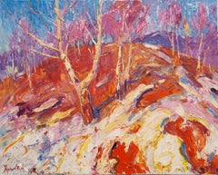 Descongela. Primavera, pintura paisajística impresionista, óleo sobre lienzo, 2026