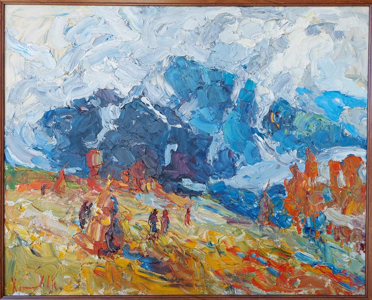 „Der Atemzug der Berge“ – Painting von  Oleksandr Khrapachov