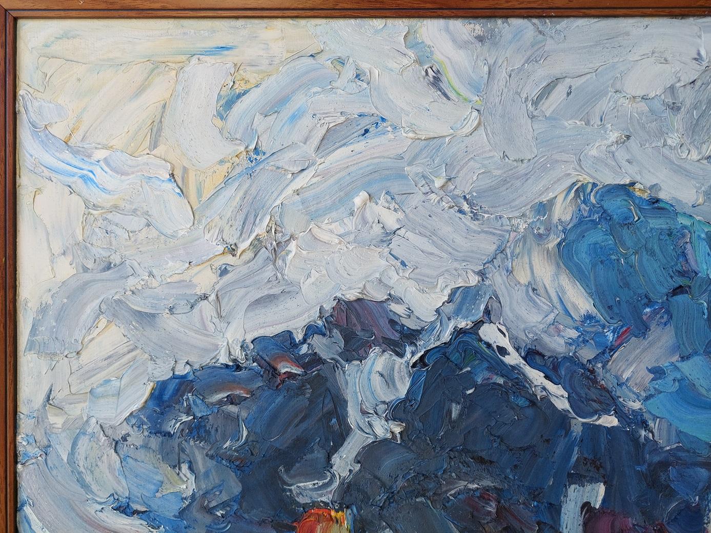 „Der Atemzug der Berge“ (Grau), Landscape Painting, von  Oleksandr Khrapachov