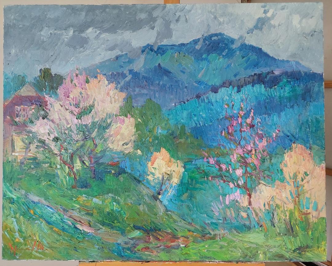 „Die Karpaten blühen auf“ – Painting von  Oleksandr Khrapachov