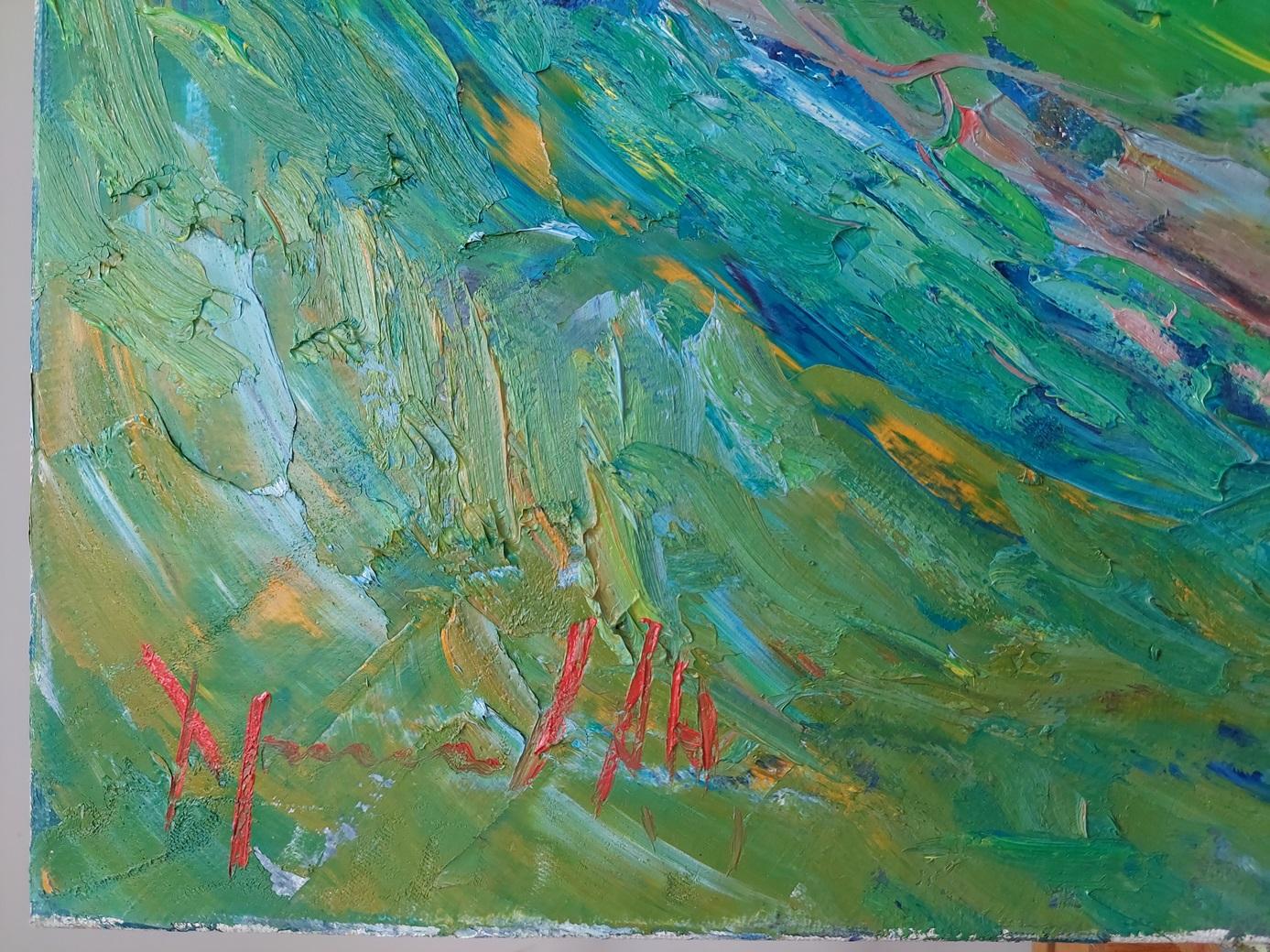 „Die Karpaten blühen auf“ (Impressionismus), Painting, von  Oleksandr Khrapachov