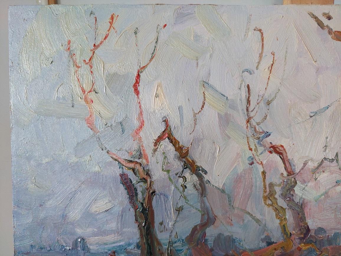The Color of the Sky. Poetry of Light

Oleksandr Khrapachov, 2018
Canvas, oil • 50×70 cm

---

The Color of the Sky is a meditative journey into a space where matter dissolves into the atmosphere and reality balances on the edge of sleep and memory.
