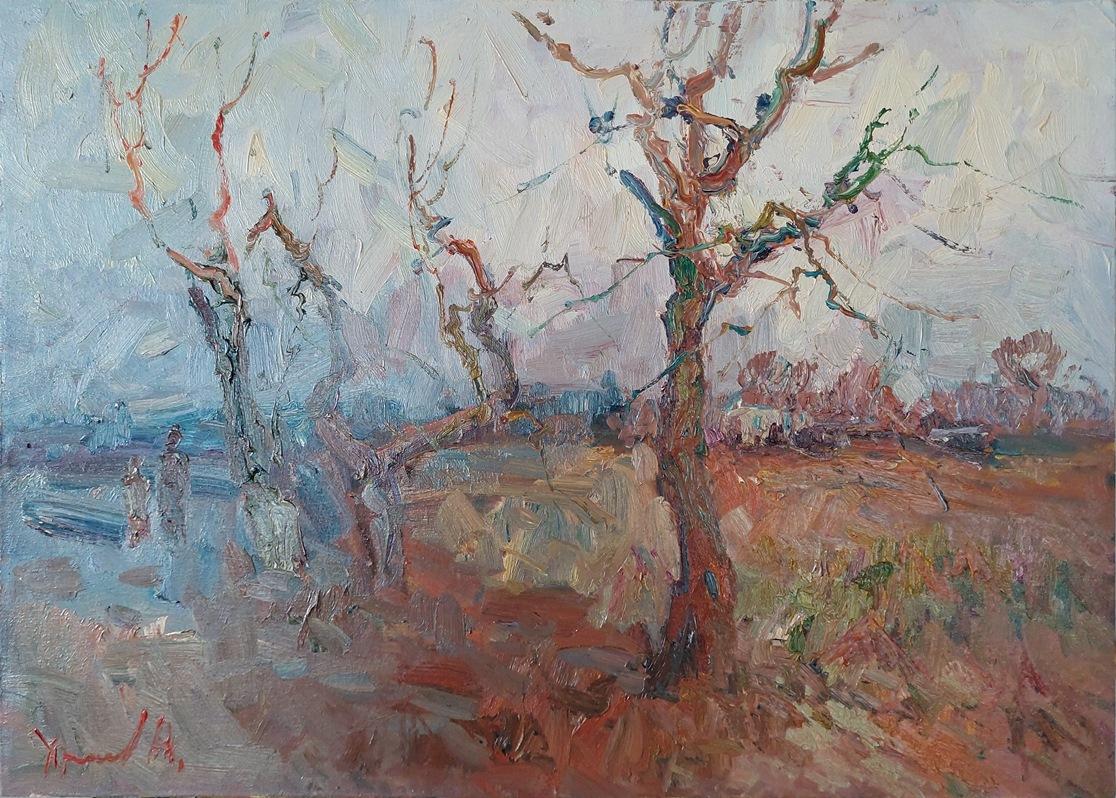  Oleksandr Khrapachov Landscape Painting - "The color of the sky"
