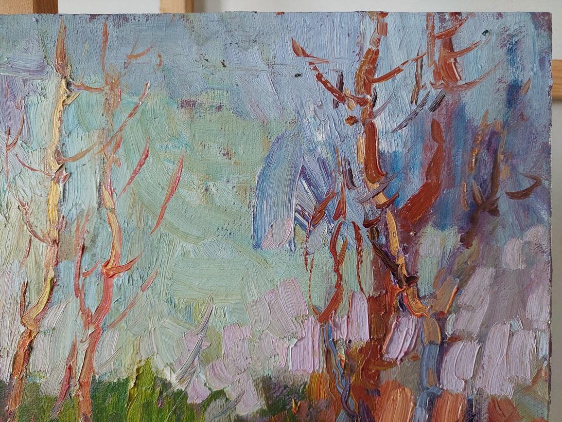 “The Grove”

The painting “The Grove” brings to life a deep sense of unity between man and nature. The gaze involuntarily lingers on the gentle unfolding of the trees at the edge of the forest, where each branch seems to breathe the fresh scent of